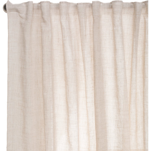 Visillo taylor con motivo liso marrón de 270 x 300 cm