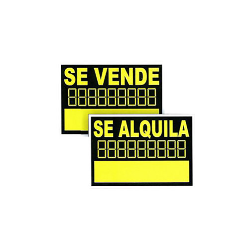 Cartel se vende y se alquila 50x35cm