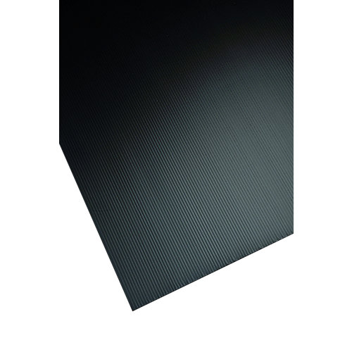 Placa de polipropileno negro opaco de 2.5 mm de grosor y 50x50cm