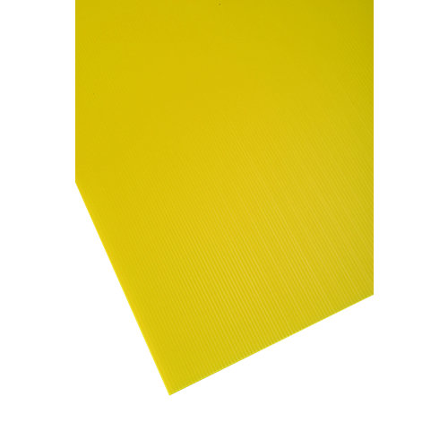 Placa de polipropileno amarillo opaco de 2.5 mm de grosor y 50x50cm