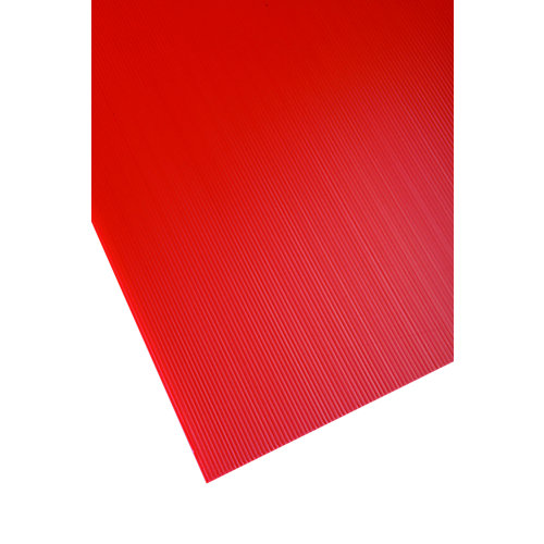 Placa de polipropileno rojo opaco de 2.5 mm de grosor y 50x50cm