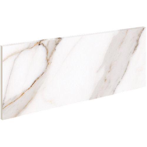 Pavimento cerámico porcelánico village 15x90 natural c1 26 Zanquin izquierdo blanco 40 cm de largo