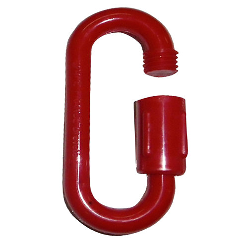 Eslabón ovalado rojo 8 mm plástico.