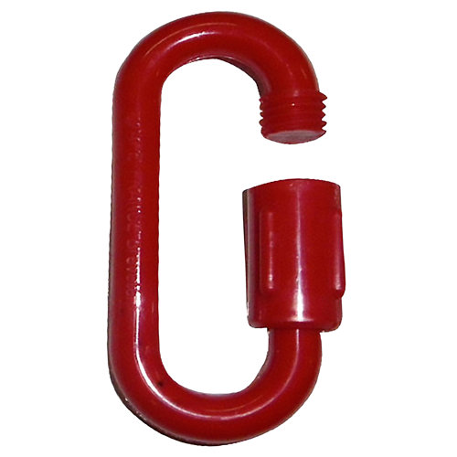 Eslabón ovalado rojo 6 mm plástico.