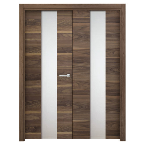 Armario spaceo home mallorca gris abatible interior roble 240x160x60cm 23 Puerta oboe nogal de apertura izquierda de 125.00 cm