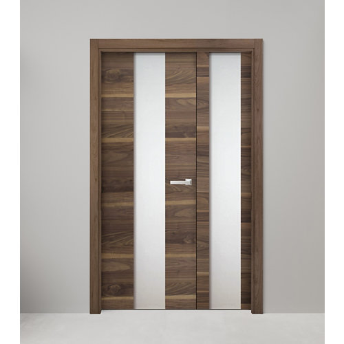 Kit de peldaños long ancho 75cm cromo/nogal 24 Puerta oboe nogal de apertura izquierda de 115.00 cm