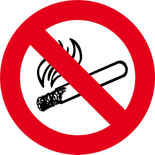 Cartel prohibido fumar 17x15cm