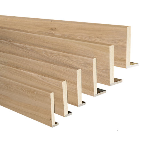 Tirador para puerta de armario de mate 28 Kit de 6 tapetas en l mdf roble 80 x 12/10 mm