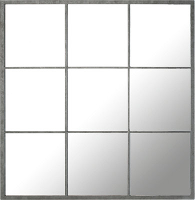 Espejo cuadrada Fenetre 9 Vues gris  100 x 100 cm
