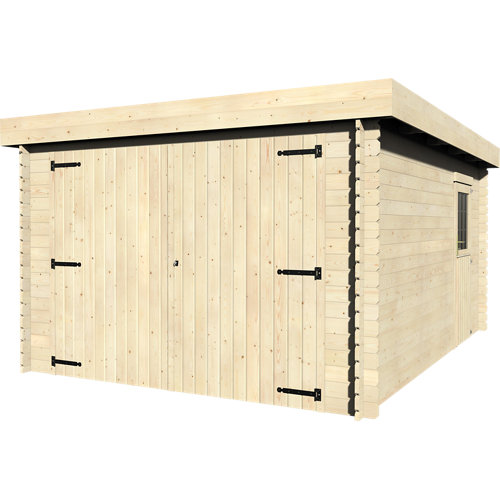Garaje de madera galan para 1 coche (menos de 15 m²) de 349 x 224 x 481 cm
