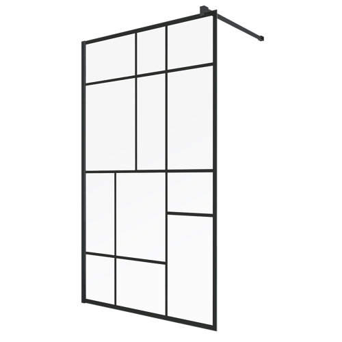 Panel de ducha cool serigrafiado perfil negro 120x200cm de la marca PROFILTEK en acabado de color Negro fabricado en Varios, ver descripción
