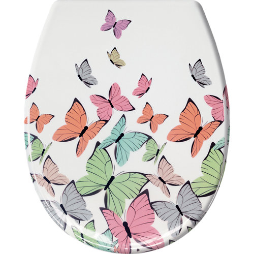 Tapa wc amortiguada butterflies multicolor