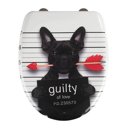 Tapa wc wenko guilty dog amortiguada multicolor de la marca Wenko en acabado de color Multicolor fabricado en Duroplast