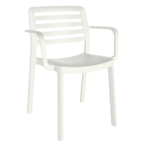 Silla de exterior de resina wind blanco