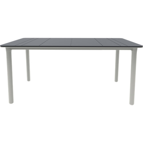 Mesa de jardín de comedor de resina noa blanco de 90x74x160 cm