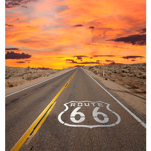 Mural decorativo tnt route 66 232x250 cm