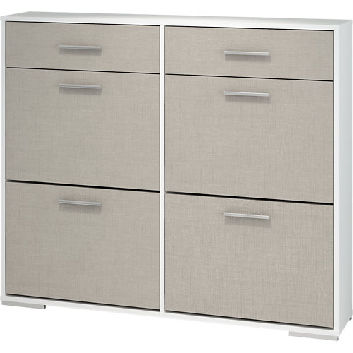 puerta berna gris de apertura derecha de 62.5 cm 28 Zapatero blanco textil para 24 pares de 117x100x27 cm