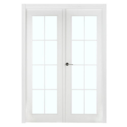 Puerta acristalada berna roble miel 130x72,5 cm i 25 puerta marsella blanco de apertura derecha de 145 cm
