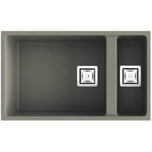 Fregadero de resina rectangular poalgi zie soft 80x45cm