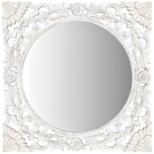 Espejo cuadrado zurbaran blanco 60 x 60 cm
