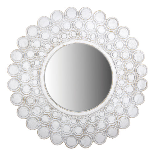 Espejo redondo velazquez blanco 74 x 74 cm