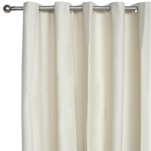 Cortina blackout con motivo liso beige de 280 x 200 cm