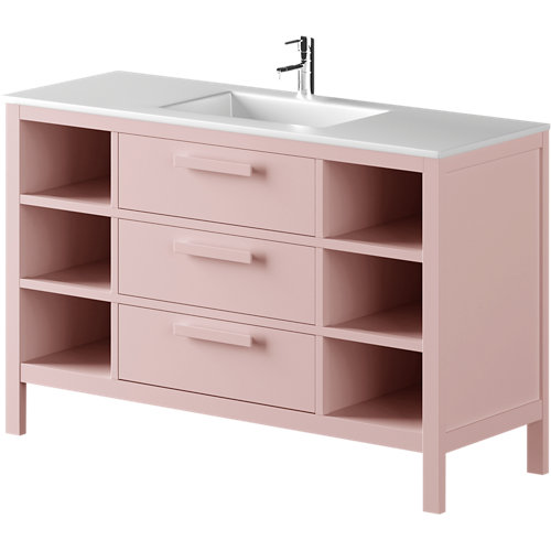Mueble baño amazonia rosa 120 x 45 cm