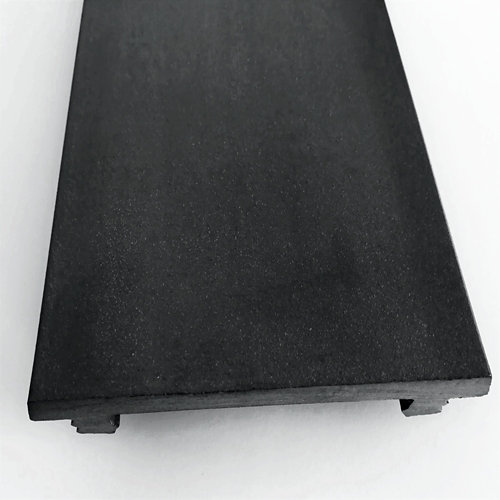 Remate lateral de composite pool negro 230x0,8x9,2 cm