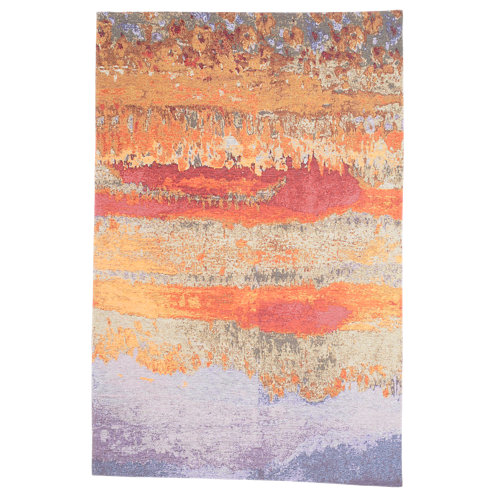 Alfombra algodón, poliéster murano opal multicolor 155x230cm