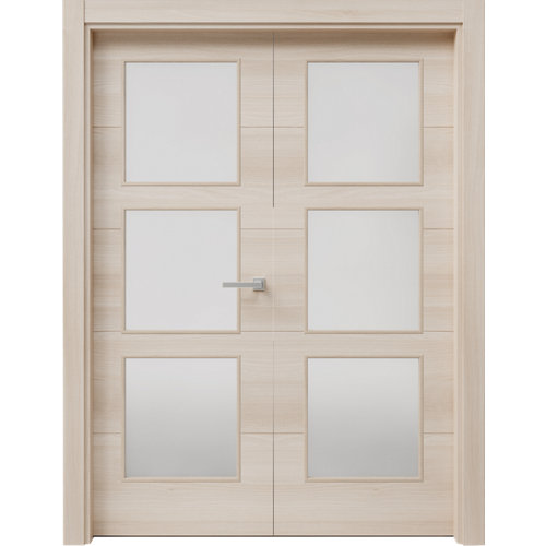 Kit de peldaños ring para escalera de diametro 128cm blanco/nogal 28 puerta berna acacia de apertura izquierda de 62.5 cm