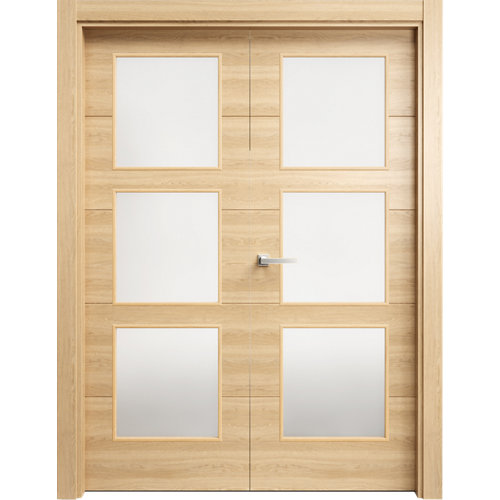 puerta moscú blanco de apertura izquierda de 82.5 cm 25 puerta berna roble de apertura derecha de 62.5 cm