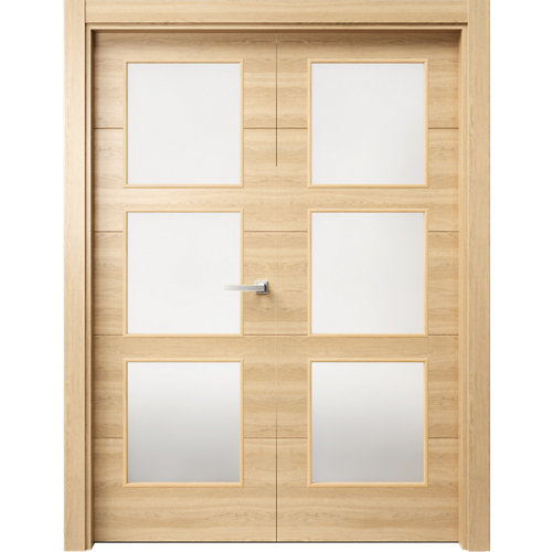 puerta paris blanco de apertura derecha de 72.5 cm 27 puerta berna roble de apertura izquierda de 62.5 cm