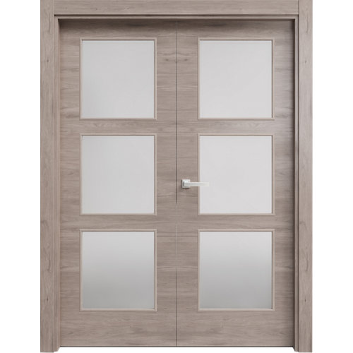 Cajonera 4 cajones serie montada haya 72x60x50cm (altoxanchoxfondo) 25 puerta oslo gris de apertura derecha de 62.5 cm