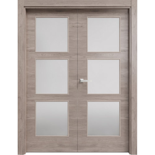 puerta oslo gris de apertura izquierda de 62.5 cm