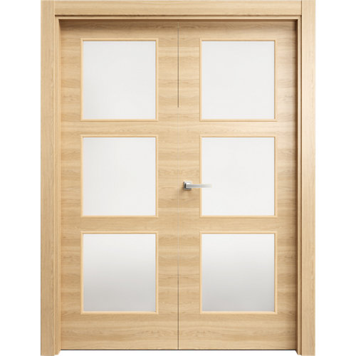 Puerta vilna blanco de apertura derecha de 82.5 cm 27 puerta oslo roble de apertura derecha de 62.5 cm
