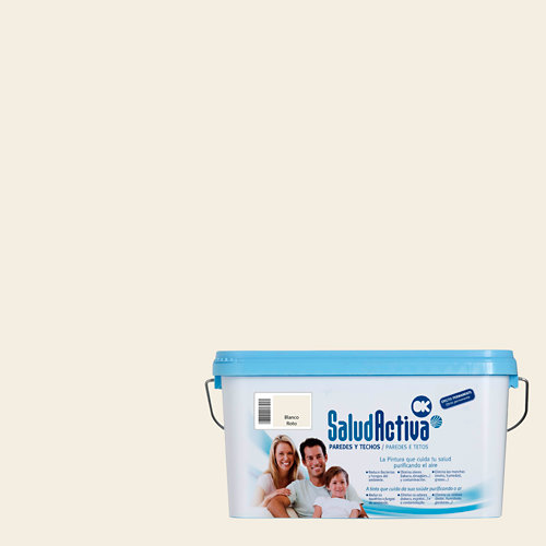 Lote de pintura efecto terciopelo osaka damasco grafito 22 Pintura interior salud activa blanco roto 15l