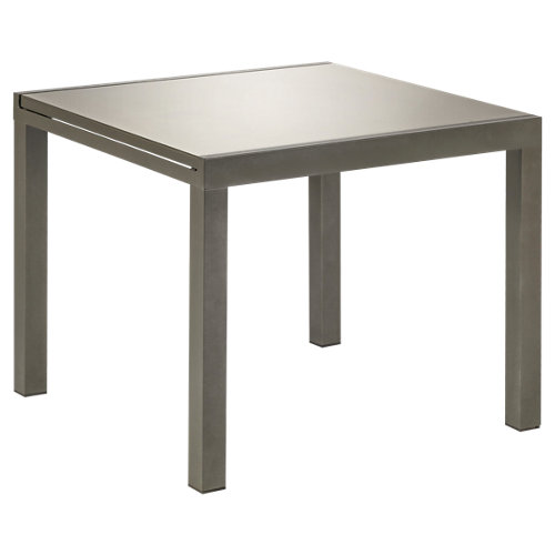 Mesa extensible de aluminio lyra marrón de 75x90/160 cm
