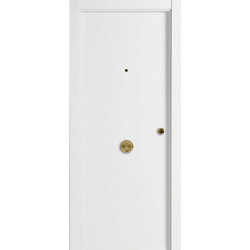 Puerta de interior corredera lisboa sapelly de 62.5 cm 27 Puerta de entrada blindada lisa blanco/blanco de 85.7x205 cm