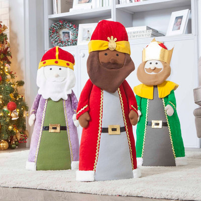muñecos reyes magos en tela