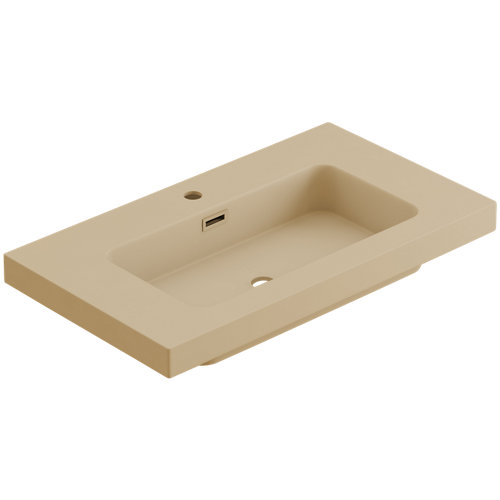 Lavabo grace mate beige 80.5x12.5x45.5 cm