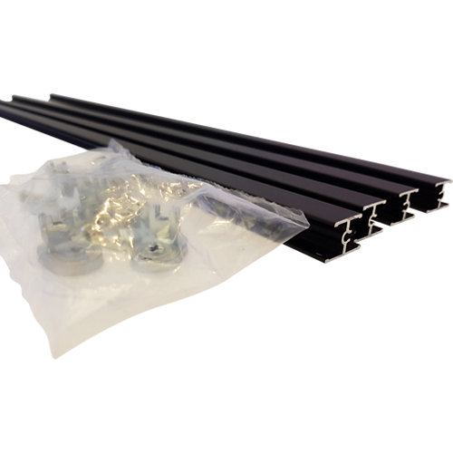 Guardavivo de mdf mel blanca adhesivo 40x40 mm x 2,43 m (ancho x grueso x largo) 28 Kit perfil japonés 2 ptas correderas de armario serie atlas negro 250cm