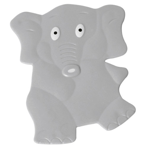 Figuras antideslizantes pvc con ventosas elefants gris 10,5x14 cm