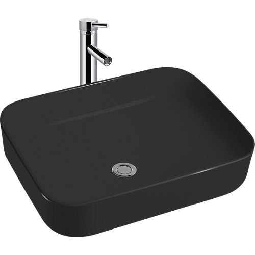 Lavabo dinan negro 50x13x39 cm