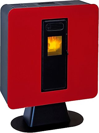 Estufa De Pellet Eider Biomasa Pasillo 5 5 6 Kw Rojo Leroy Merlin
