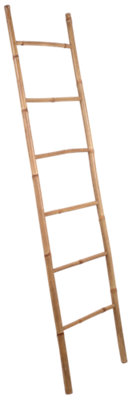 Toallero de pie escalera bambú mate 3x190 cm