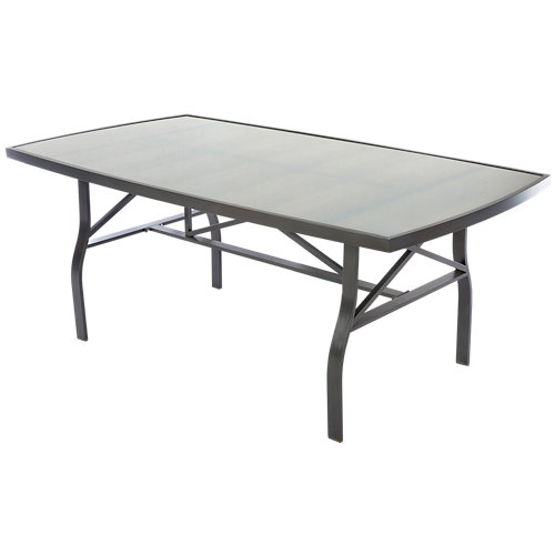 Mesa de jardín de aluminio roma gris de 185x74x185 cm