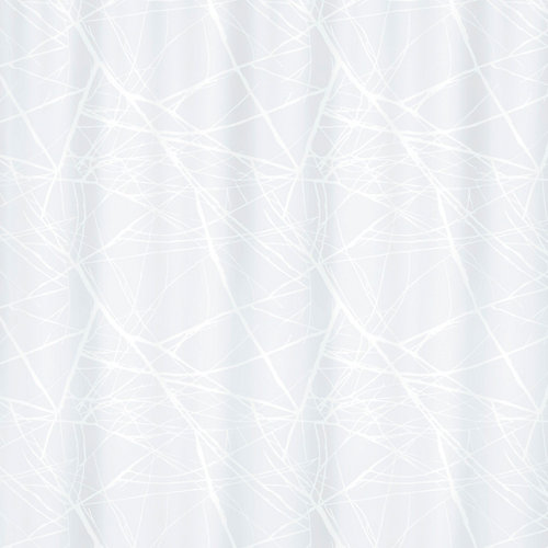 Cortina baño fores blanco poliéster 180x200 cm