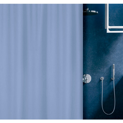 Cortina baño pure azul poliéster 180x200 cm