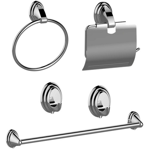 Set accesorios de baño fresh gris / plata