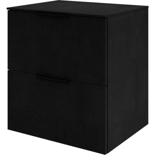 Mueble de baño neo efecto madera negra 60 x 48 cm